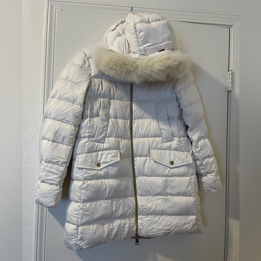 NEW Herno White Fur Trim Puffer Jacket
